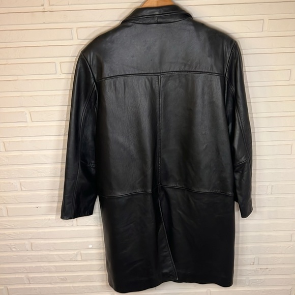 Adler Collection Vintage Black Button Up Leather Jacket, Women’s Size XL - Picture 9 of 15